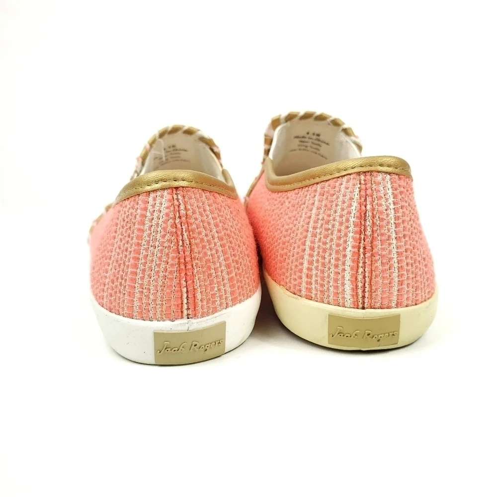 Jack Rogers coral/orange and gold slipons sz 8.5 - Picture 7 of 7